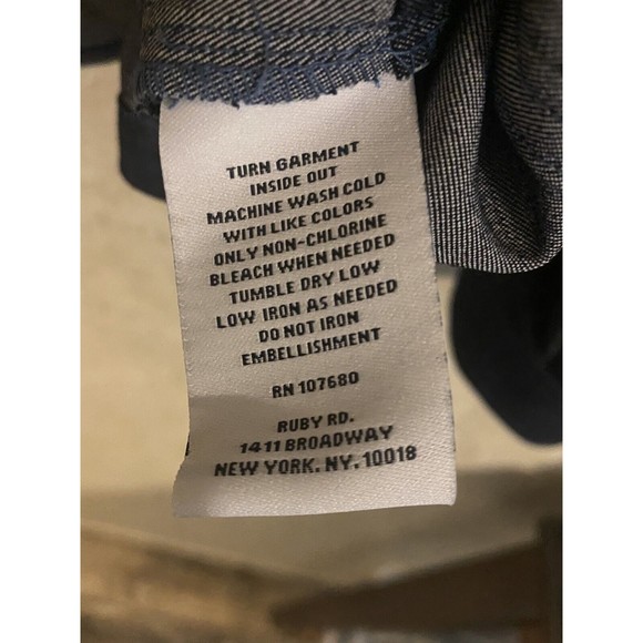 Ruby Rd Women's Denim Blazer / Jacket snap up size 10 - Picture 6 of 6